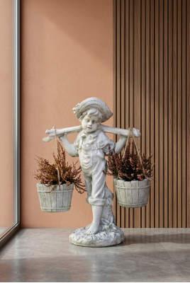 Figure White Flower Pot Plant Container Decoration Figure Flowerpots Garden