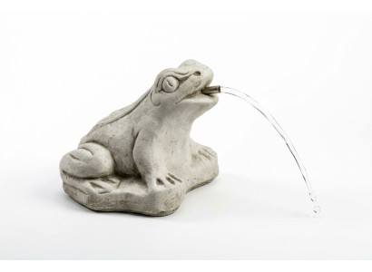 Garden figure "Frog Fountain" 20cm pond figure human stone casting