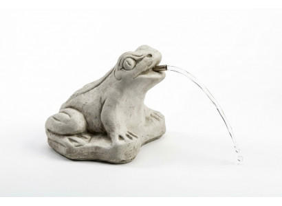 Garden figure "Frog Fountain" 20cm pond figure human stone casting