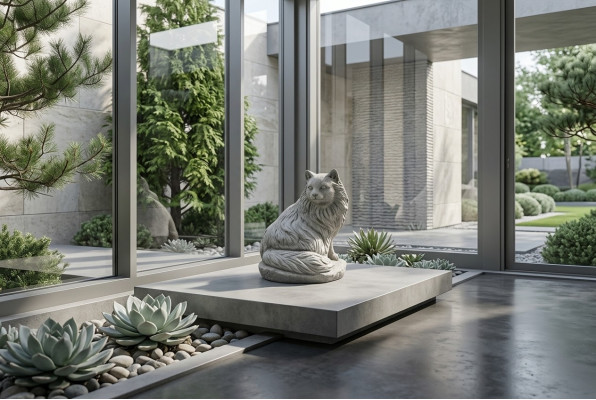 Garden Decoration Cat Statue Sculpture Figurines Sculptures Design