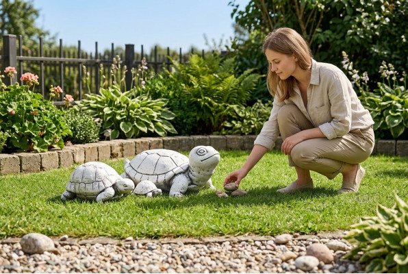 Garden Decoration Turtle Terrace Stone Figures Figure Decor Statue