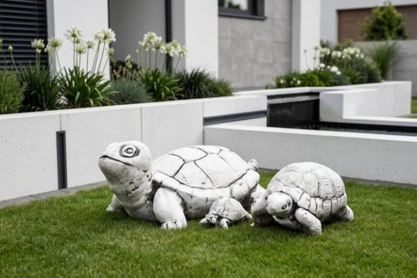 Garden Decoration Turtle Terrace Stone Figures Figure Decor Statue