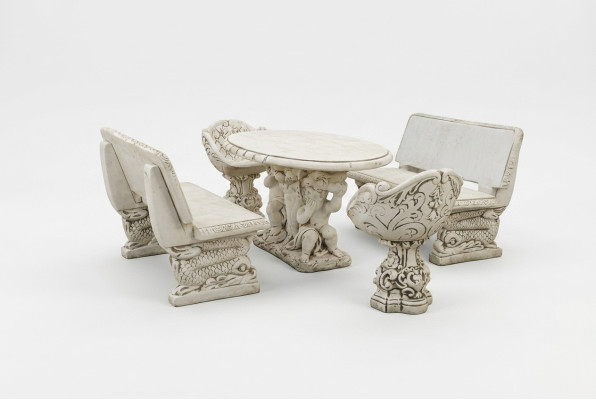 Bank Garden Design Antique Style Stone Patio Furniture Benches Outdoor