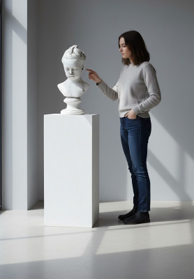 Bust Child Antique Style Antiquity 43cm Stone Figure Sculpture Sculptures