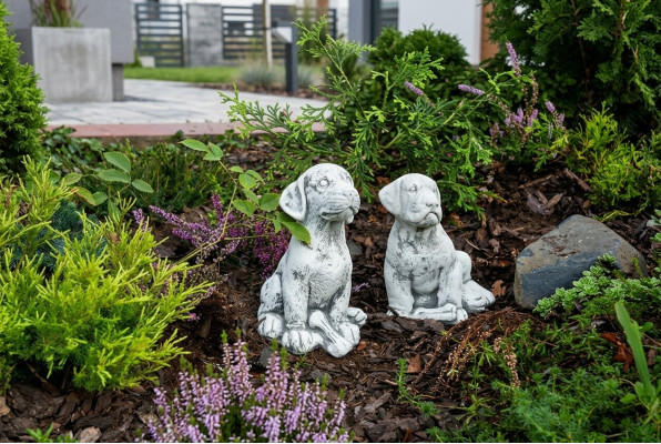 Garden decoration dog terrace stone figures figurine decor statue