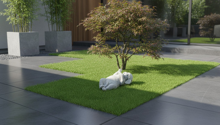 Garden decoration dog terrace stone figures figure decorative white statue
