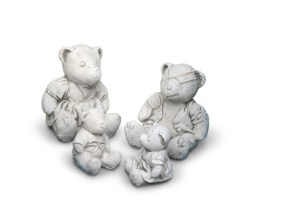 Garden decoration bear terrace stone sculpture statue decor