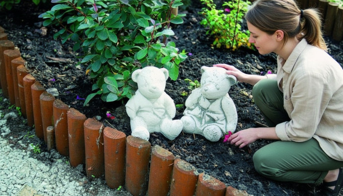 Garden Decoration Bear Terrace Stone Figures Nature Figure Decorative Statue
