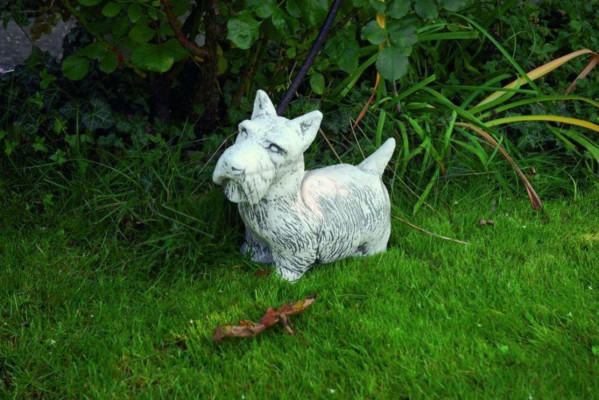 Garden decoration dog terrace stone figures decorative white statue figure