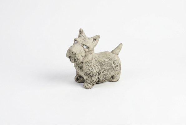 Garden decoration dog terrace stone figures decorative white statue figure