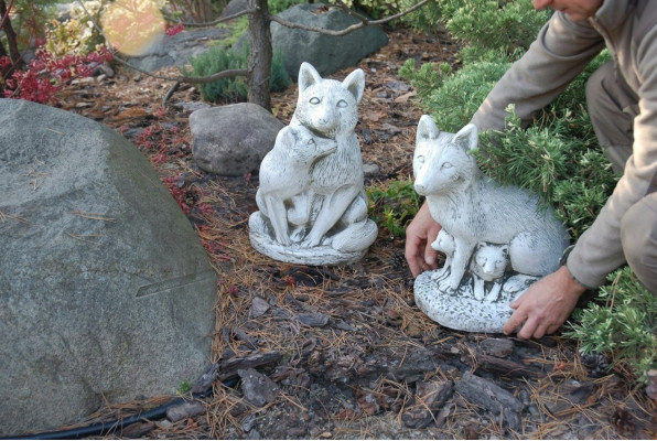 Garden Decor Fox Statue Sculpture Figure Sculptures Designer Figurine