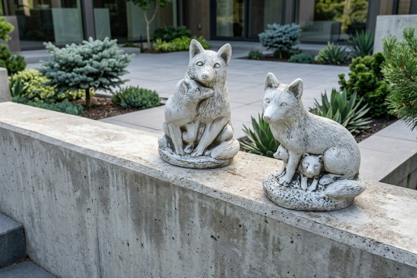 Garden Decor Fox Statue Sculpture Figure Sculptures Designer Figurine
