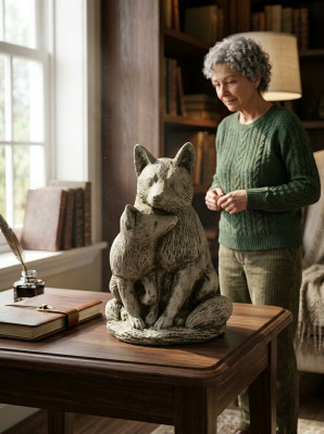 Garden decor cat statue sculpture figures sculptures designer figure