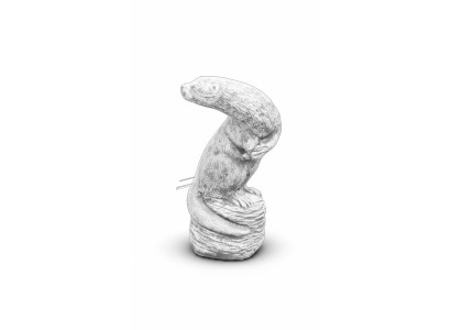 Garden Decoration Ferret Terrace Stone Figures Figure Decor