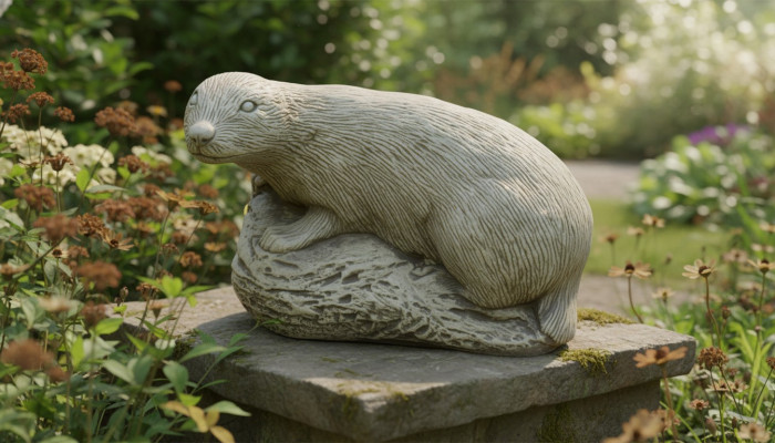 Garden Decoration Ferret Terrace Stone Figures Figure Statue