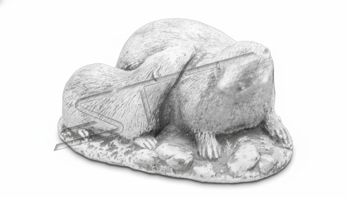 Garden decoration ferret terrace stone figures figure white natural statue
