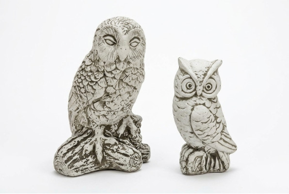 Garden Decoration Owl Terrace Stone Figures Nature Figurine Decorative Statue