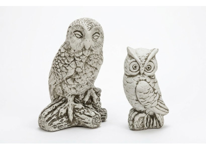 Garden Decoration Owl Terrace Stone Figures Nature Figurine Decorative Statue