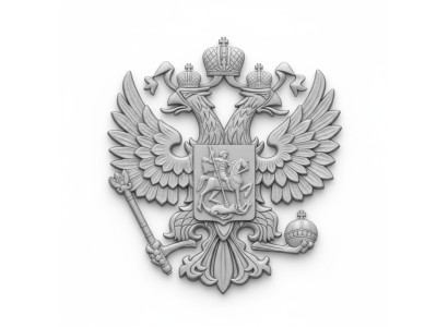Relief wall image pictures Russia coat of arms eagle head antique