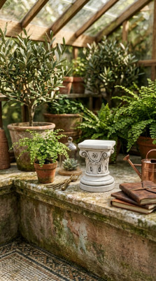 Column Figure Sculpture Antique Figures Statue Columns Design Garden Decoration