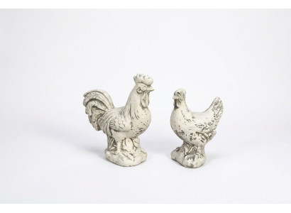 Garden decoration chicken terrace stone figures figurine decorative white statue