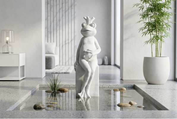 Garden decoration frog terrace stone decorative figures figurine statue