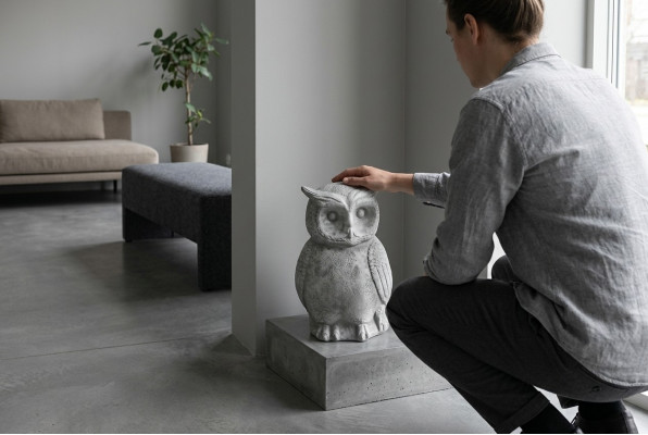 Garden nature decoration owl terrace stone figures figure decorative statue