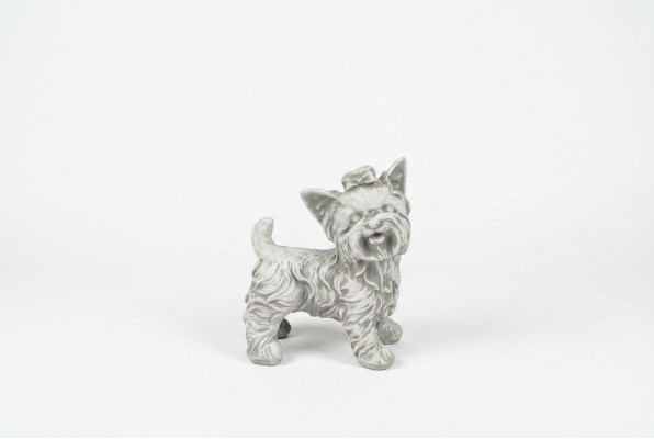 Garden decoration dog white terrace stone figures decorative statue figurine
