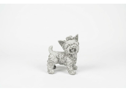 Garden decoration dog white terrace stone figures decorative statue figurine