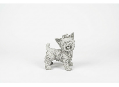 Garden decoration dog white terrace stone figures decorative statue figurine