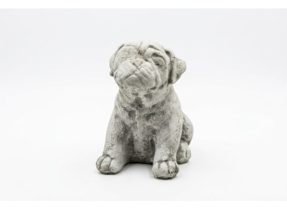 Garden Decoration Dog Terrace Stone Figure Figures White Decorative Statue