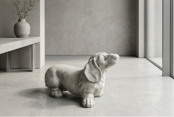 Garden decoration dachshund terrace figurines figurine decor statue