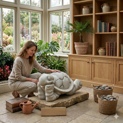 Garden turtle decoration terrace stone figure decor statue