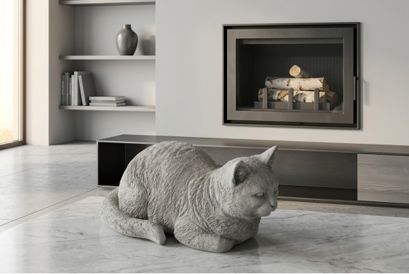 Garden Decoration Decorative Cat Terrace Stone Figures Figure Statue