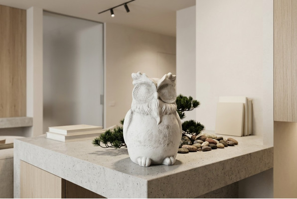 Garden decoration owl terrace stone decorative figures figure nature statue