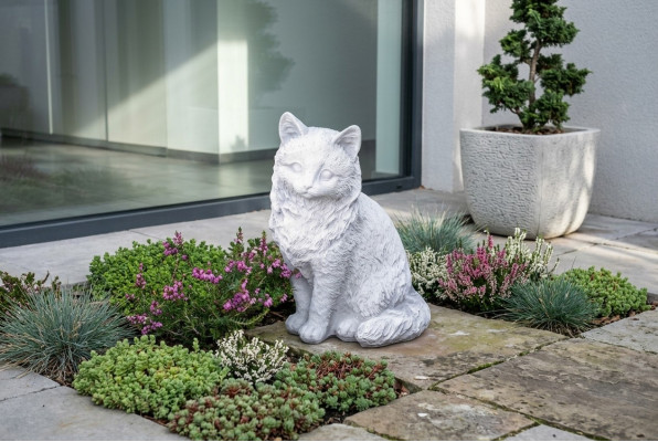 Decorative garden decoration cat terrace figure stone figurine statue