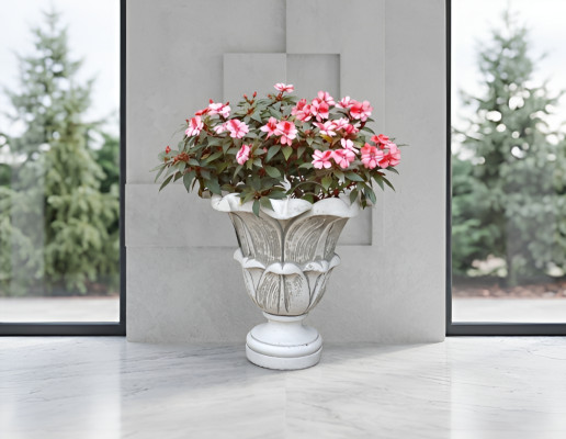 Flower basket, flower vase, vessel, garden figures, terrace decoration, statue