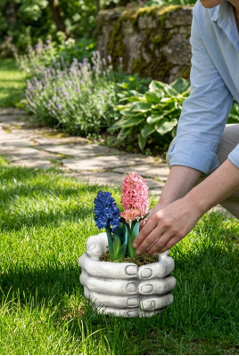 Design flower pot top planter container pots figure decor hands sculpture