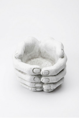 Design flower pot top planter container pots figure decor hands sculpture