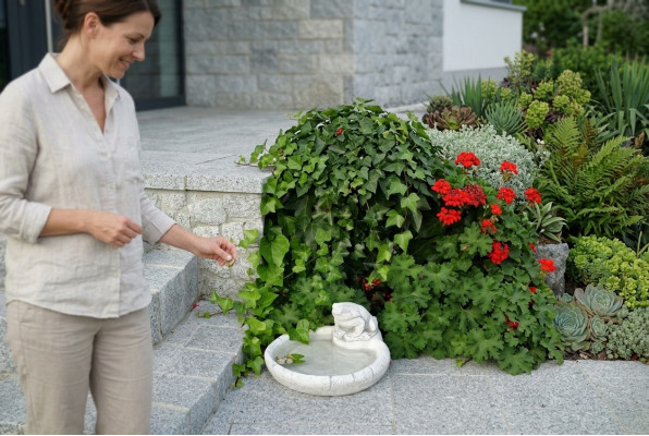 Bird Bath Sculpture Design Figure Statue Decor Garden Figures Statues
