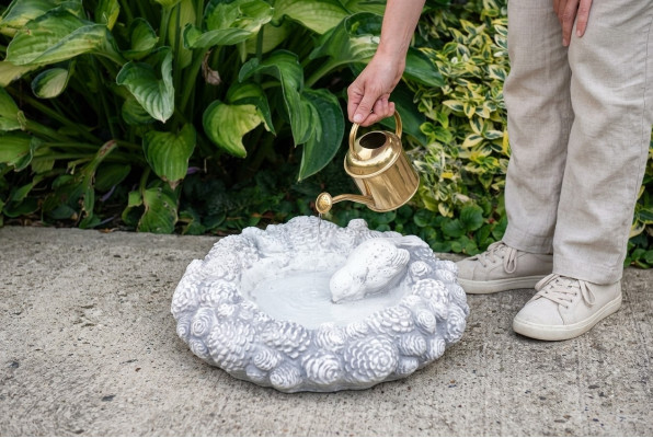 Bird Bath Sculpture Design Decor Figure Statue Garden Figures Statues
