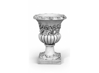 Flower vase, flower box, garden stone, decoration, antique style flowers.