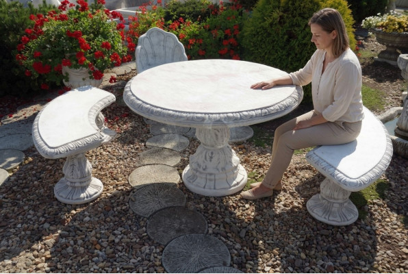 Antique knight style table garden tables stone decoration round furniture