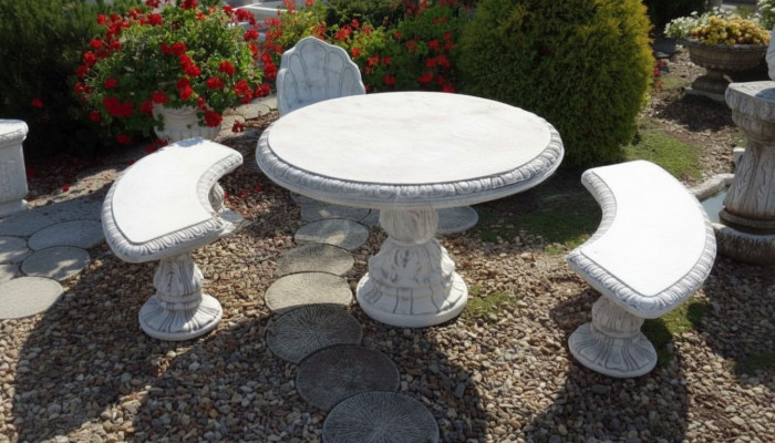 Antique knight style table garden tables stone decoration round furniture