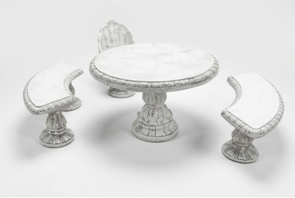 Antique knight style table garden tables stone decoration round furniture