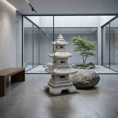 Japanese garden lamp decoration lighting bird bath