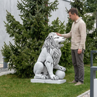 Noble Knight Lion Figure Statue Sculpture Figures Sculptures Garden