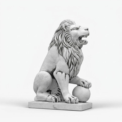 Noble Knight Lion Figure Statue Sculpture Figures Sculptures Garden
