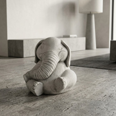 Design figure elephant sculpture figures sculptures statues white cartoon statue