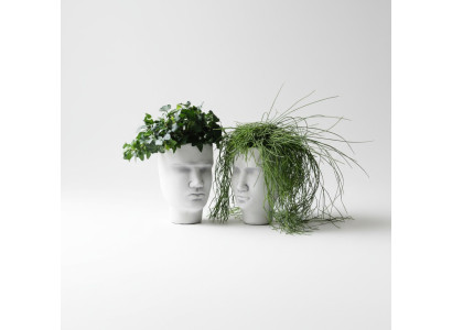 Design flowerpot top plant pot container figure pots decor face sculpture